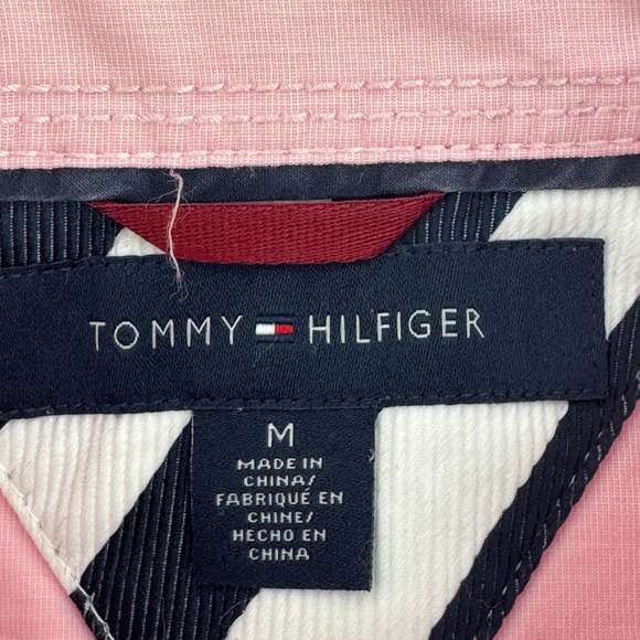 Tommy Hilfiger Pink Button Down Shirt Long Sleeve Classic Fit Mens Size M Cotton - Picture 3 of 11